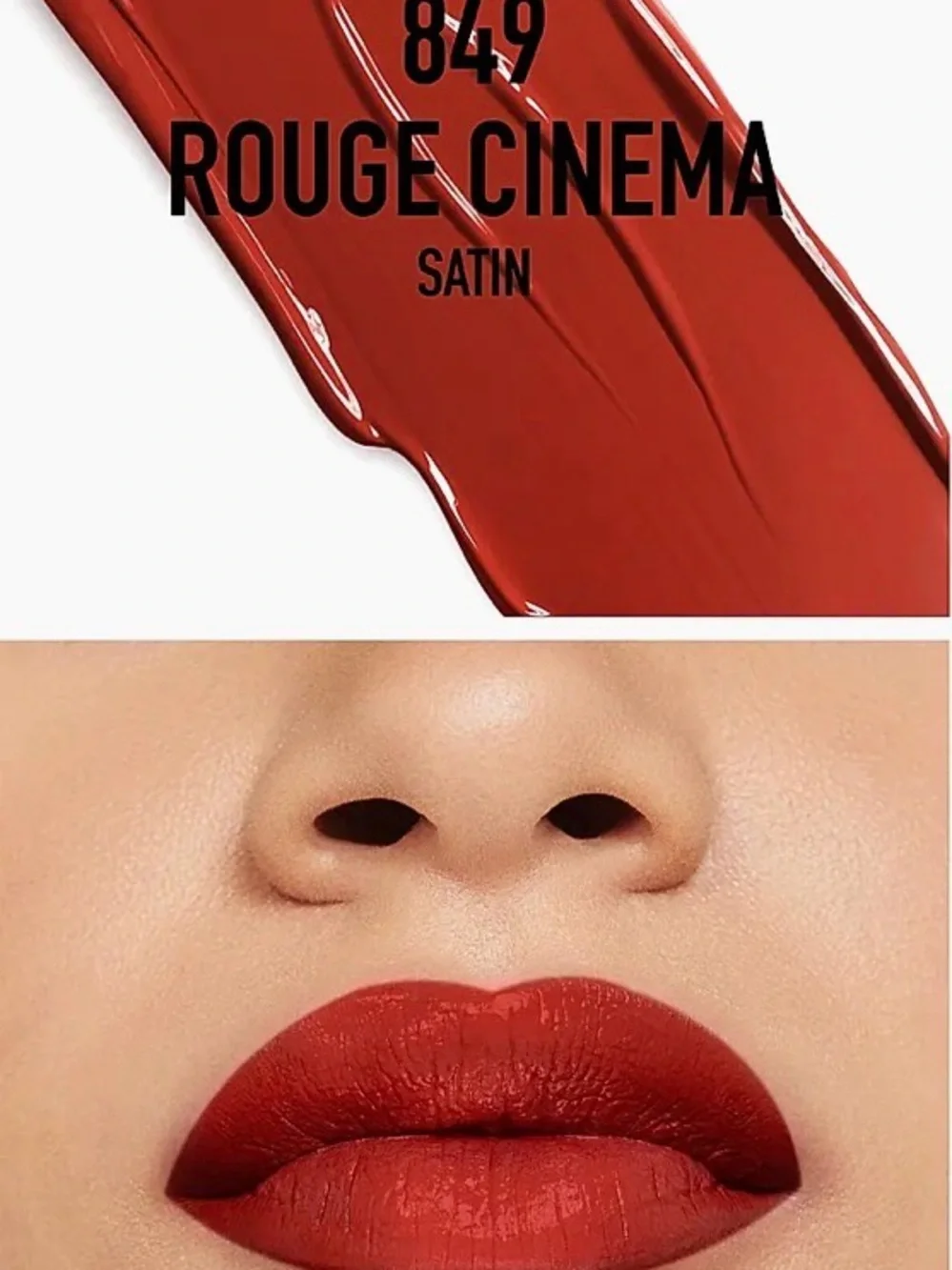 Dior Satin Lipstick in Shade 849 Rouge Cinema